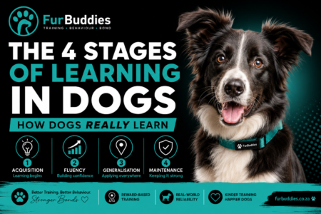 Dog learning stages infographic by FurBuddies dog training Cape Town